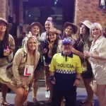 Benidorm Hen party with Dwarf Hire Handcuff